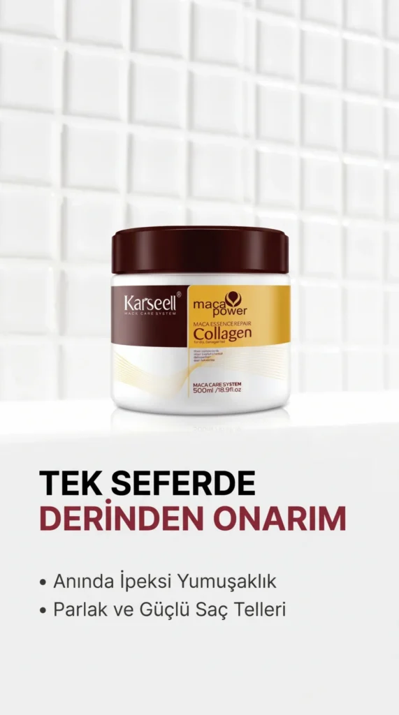 2 adet Karseell (Maca power) Kolajen Saç Maskesi 500 ml