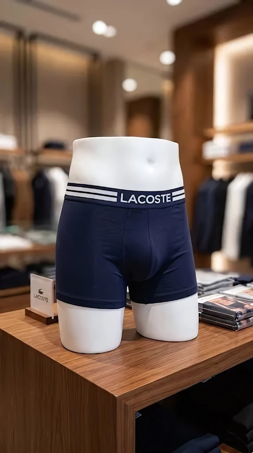 6 lı (Set) Lacoste Likralı Pamuklu Erkek Boxer - Görsel 4